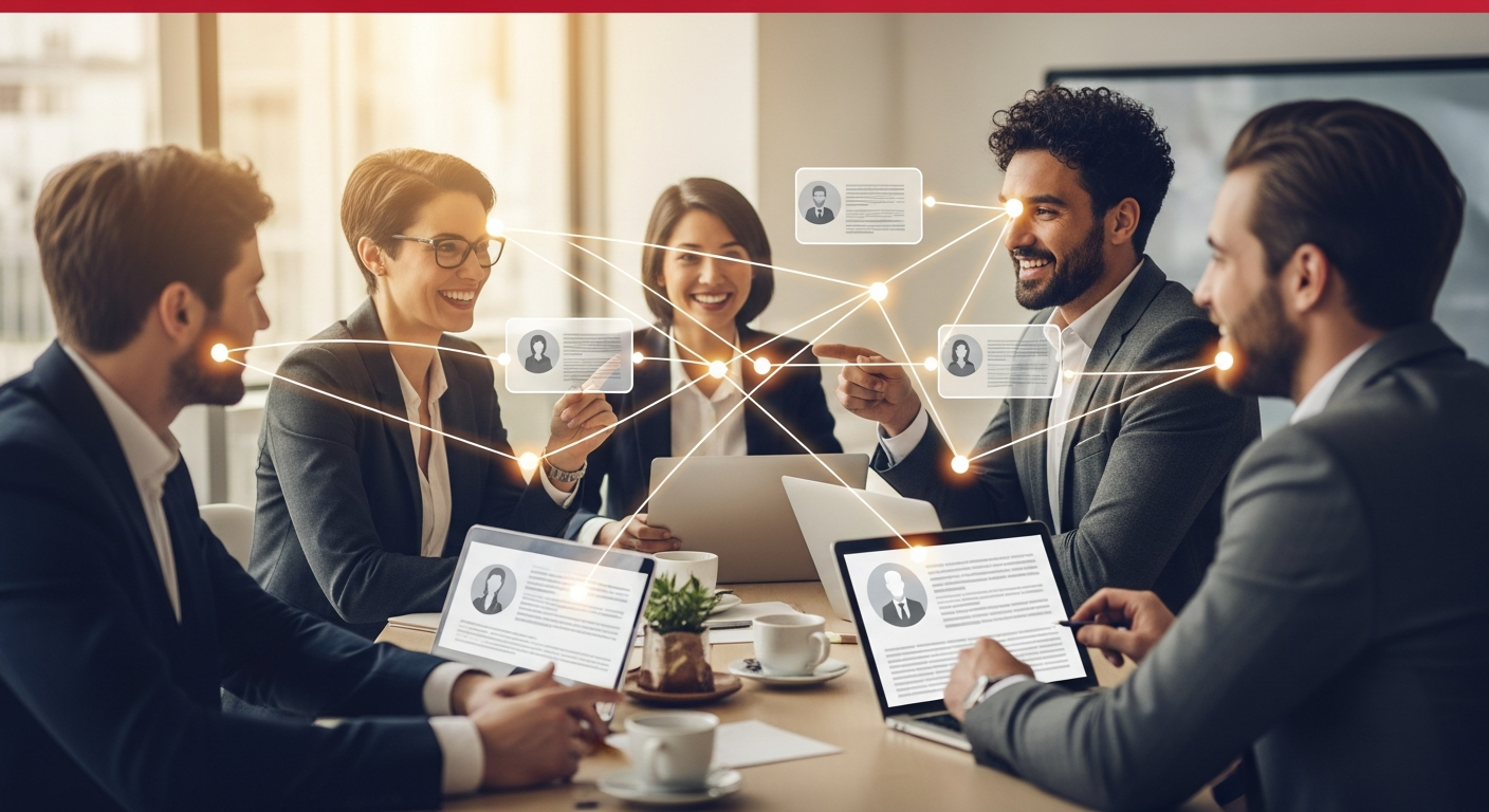 Consultants and small business owners connecting online, illustrating how to build credibility and thought leadership through smart digital strategies.