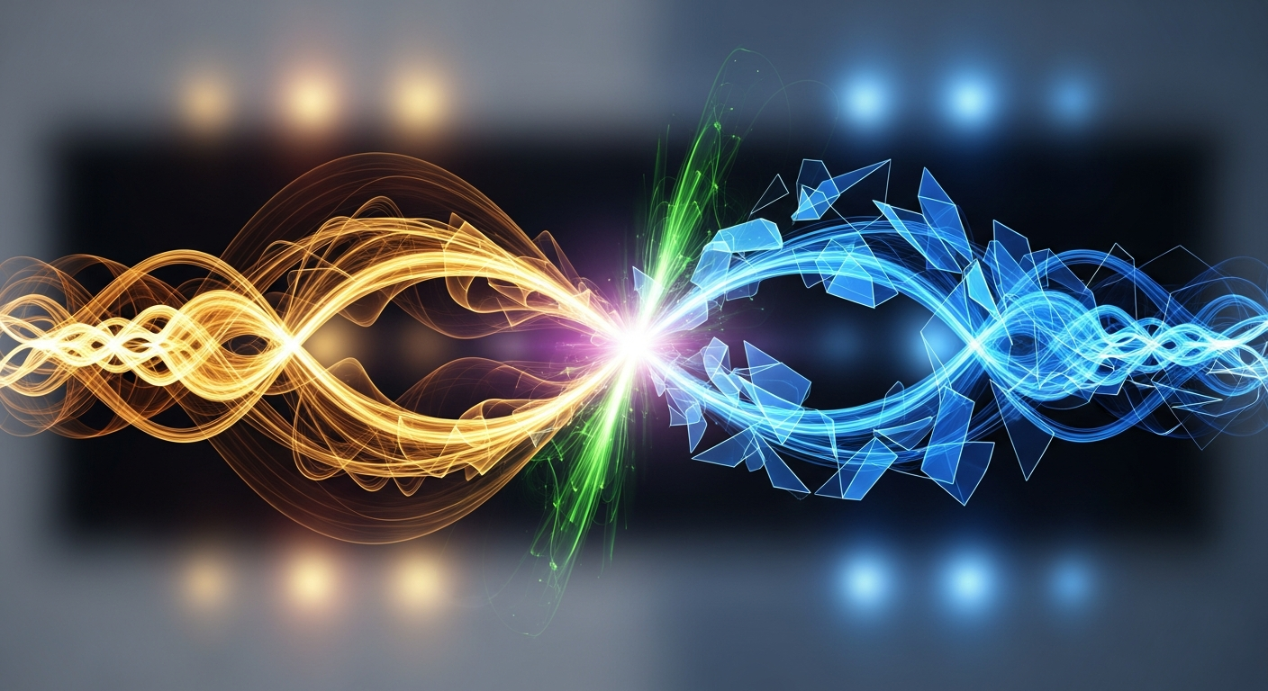 Visual representation of creative synergy in music collaboration, showing ideas merging and enhancing artistic output.