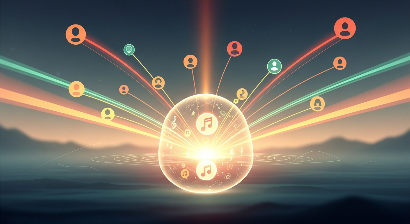 Artist website as a central hub for direct fan connection and control, illustrating email list building and monetization.