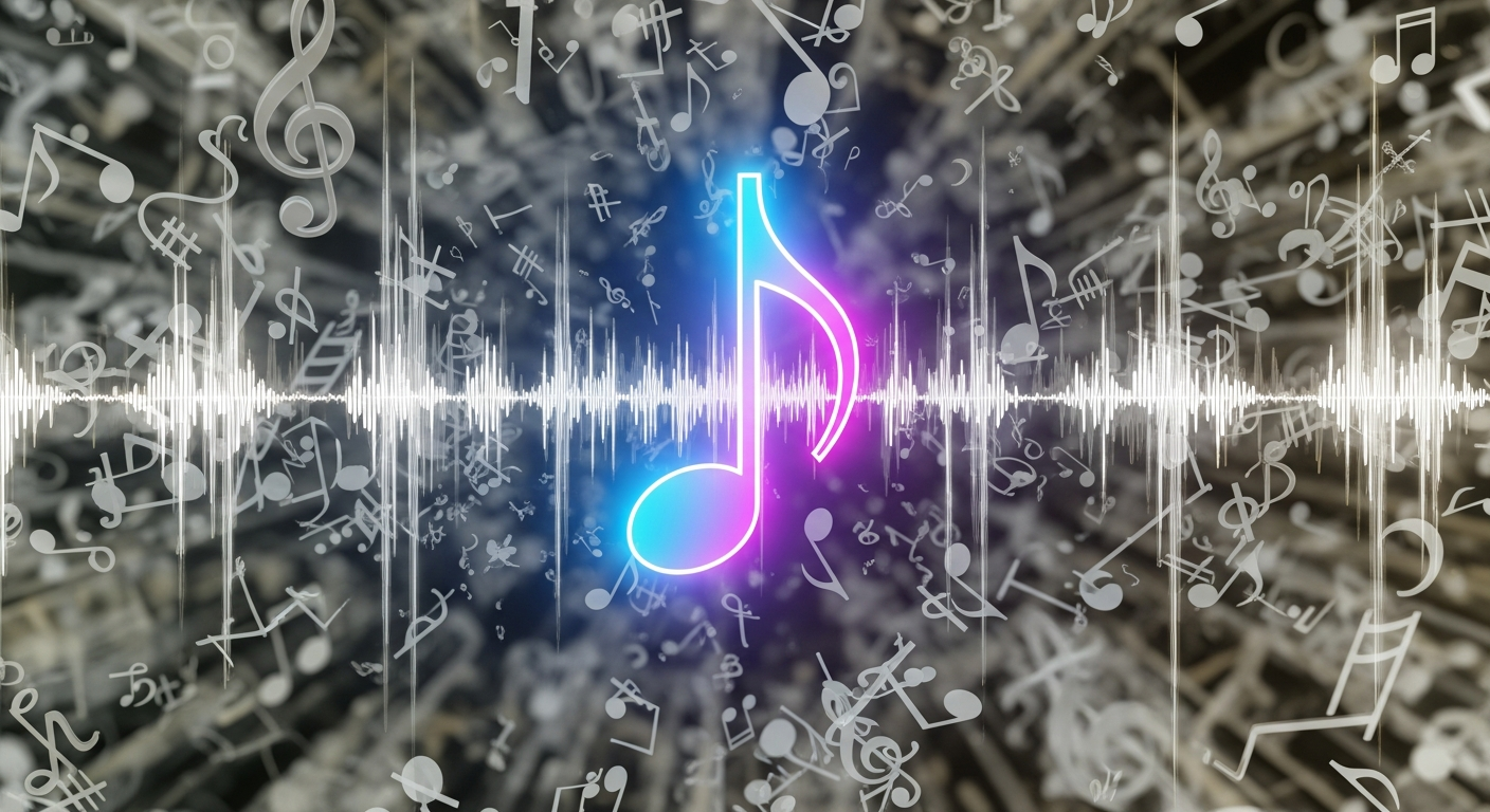 Visual metaphor for independent artists' music getting lost in the noise of digital competition, highlighting the need for effective music promotion strategy.