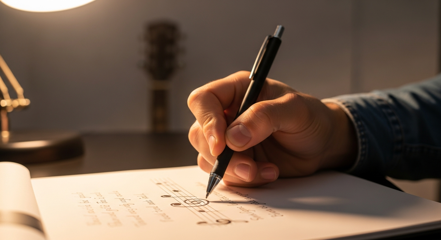 Creative songwriting process for musician bio