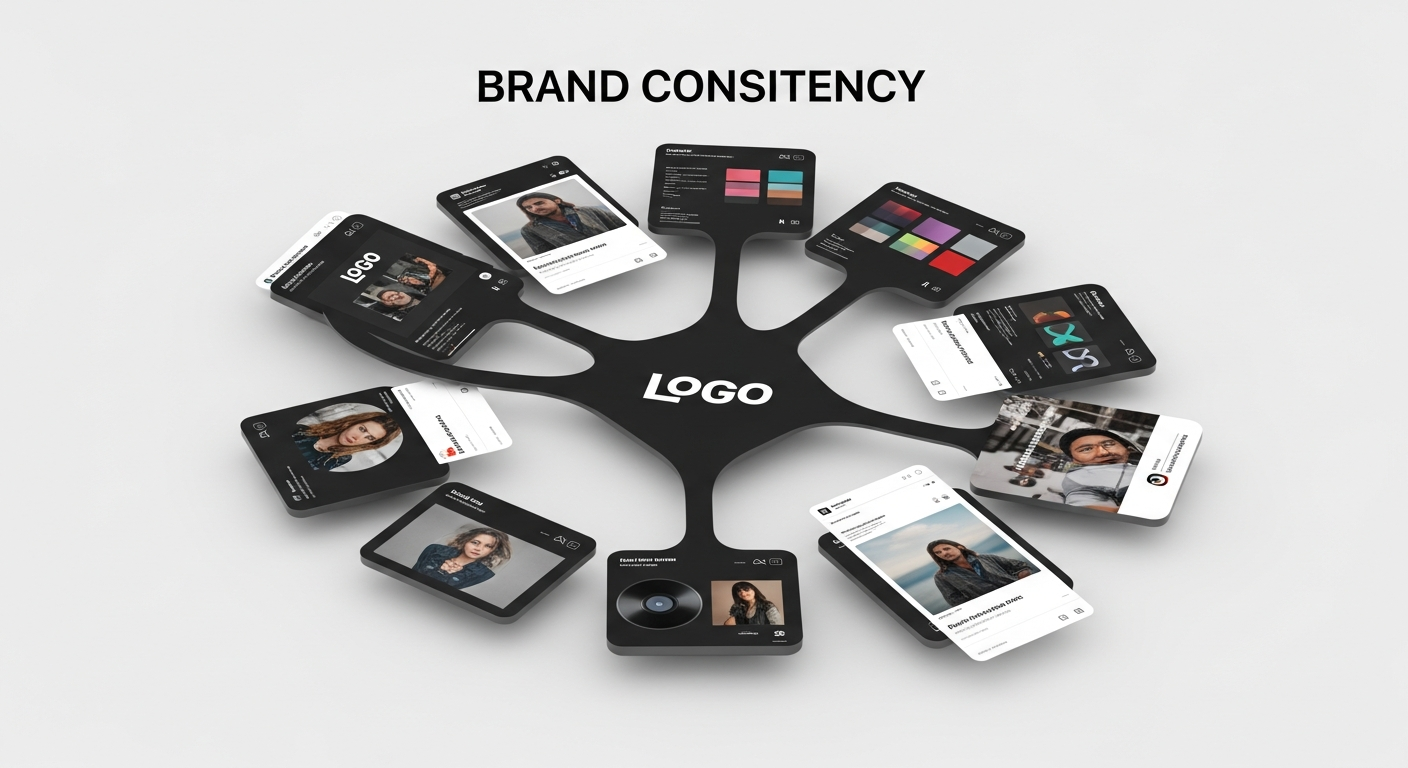 Consistent band branding across platforms