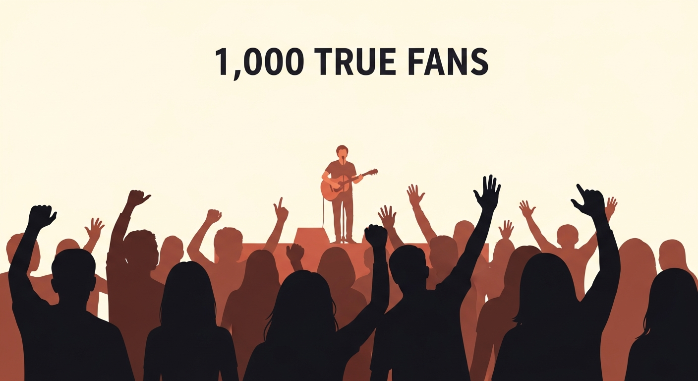 The 1000 true fans concept for independent artist marketing and fan community building