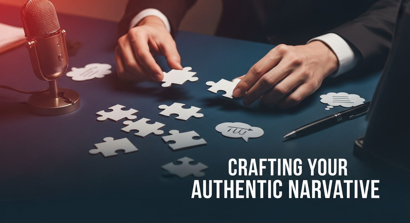 Hands assembling puzzle pieces to represent a founder crafting their authentic narrative and personal story.
