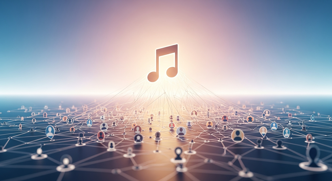 Spotify's global reach, connecting independent artists' music to millions of users worldwide for discovery.