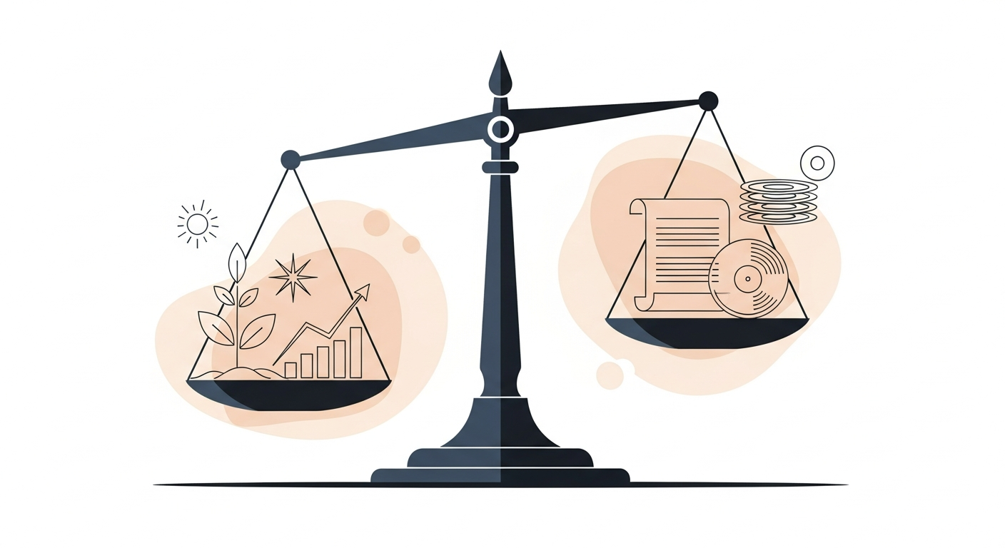 Weighing the pros and cons of an indie artist record deal against independent growth and music contract evaluation.
