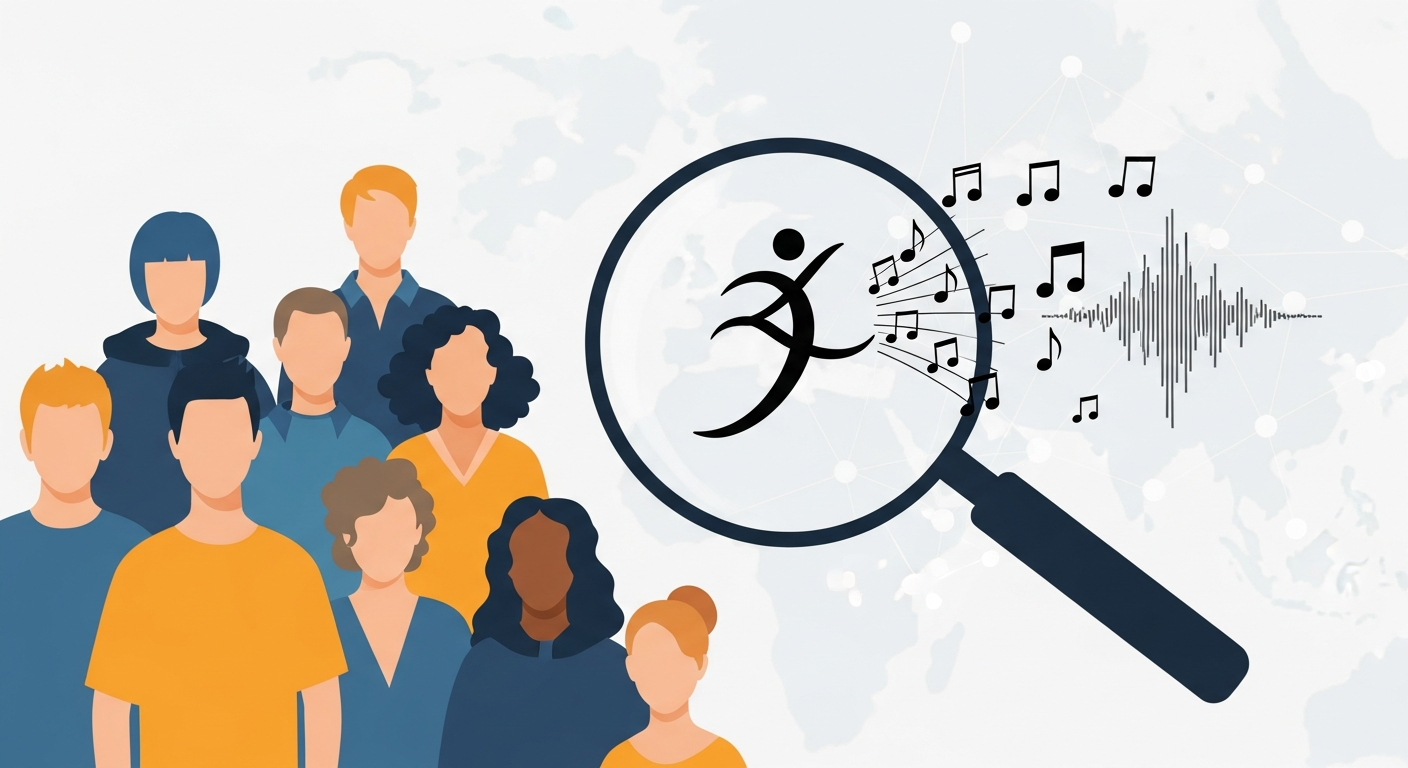 Visualizing an artist defining their unique music niche and identifying their target audience for effective promotion.