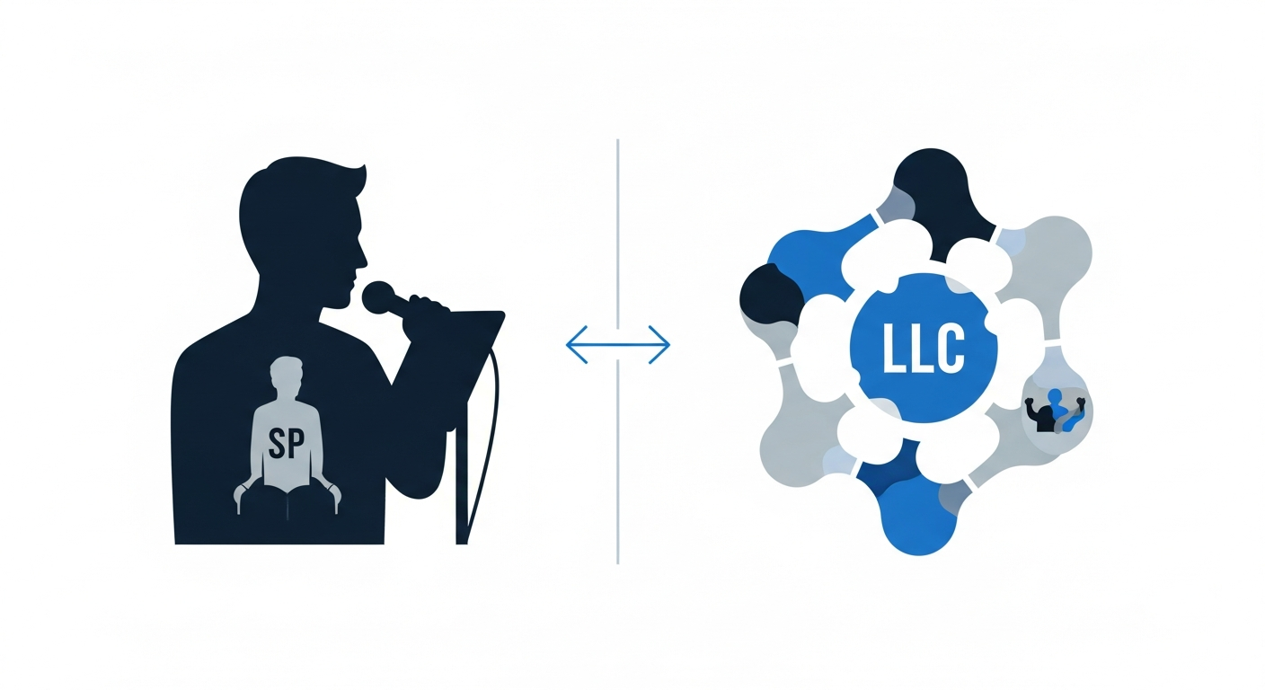 Self-employed musician tax status, business structures for artists, sole proprietor vs LLC for musicians