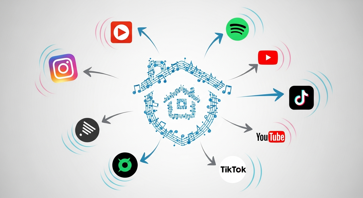 Digital home base for musician website and music marketing