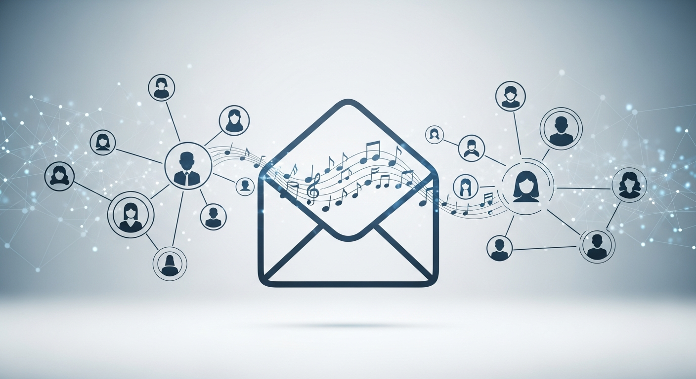 Email marketing for musicians, illustrating direct fan engagement and communication strategy.