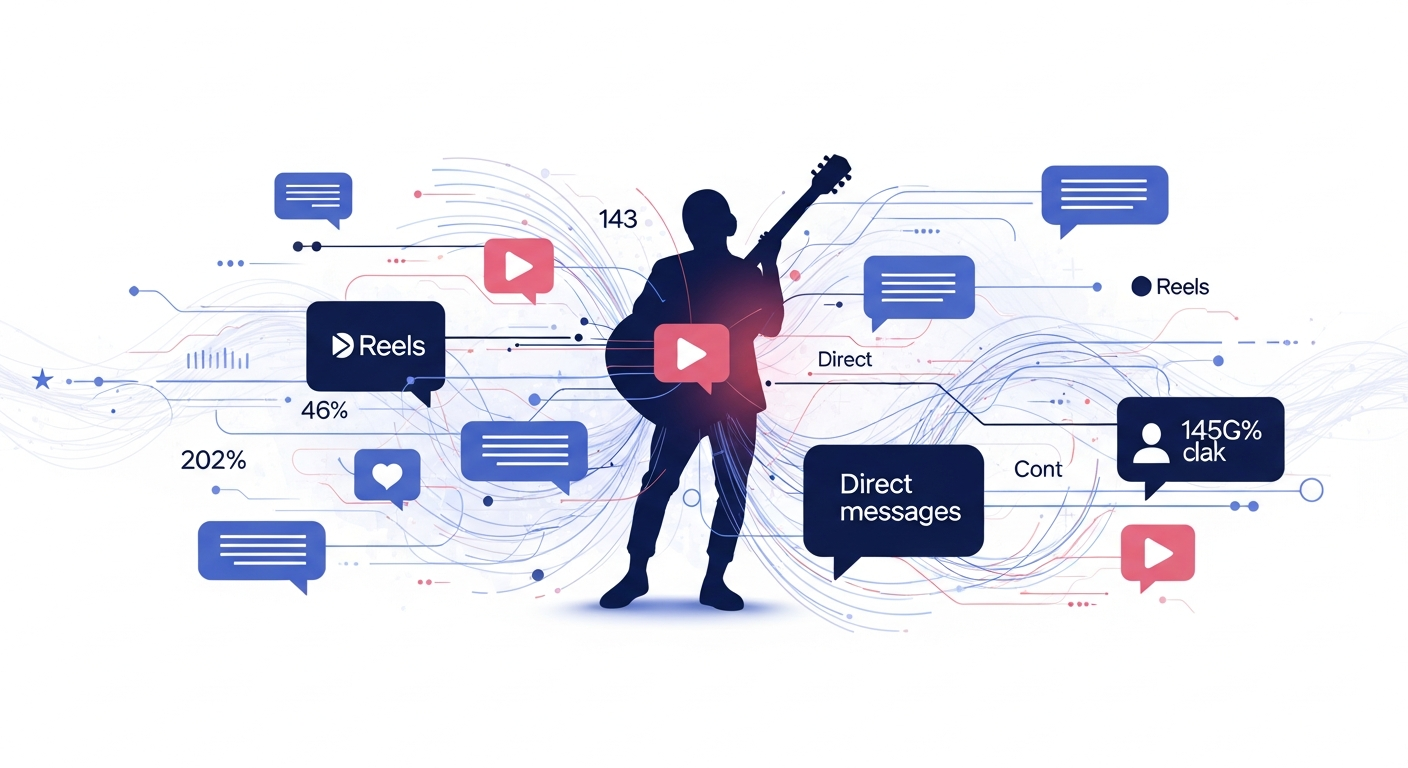 Independent artist navigating the dynamic Instagram landscape, showing the shift towards Reels and DMs for effective social media strategy and digital music promotion.