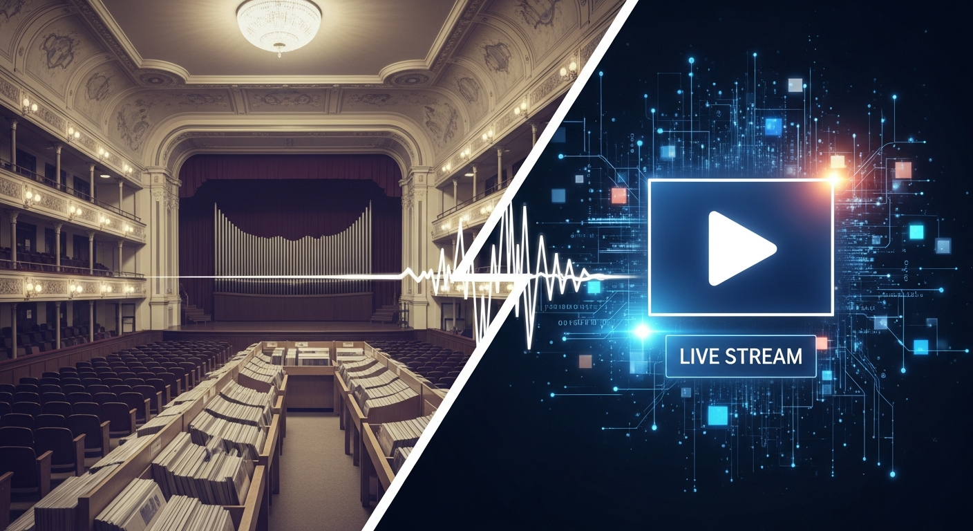 Shift from physical album launches to virtual music release events, online listening party evolution