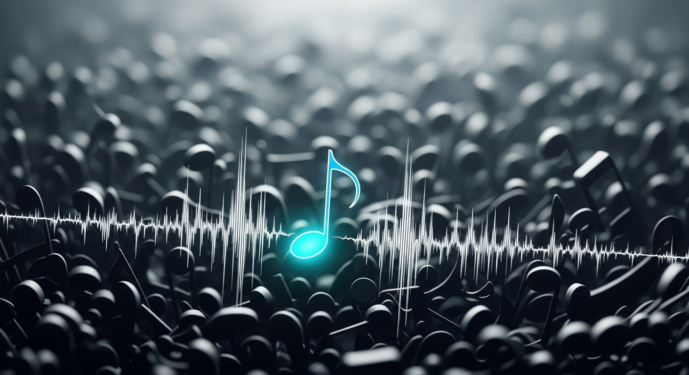 Visual metaphor for independent artist music cutting through the noise, symbolizing effective music marketing and independent artist promotion.