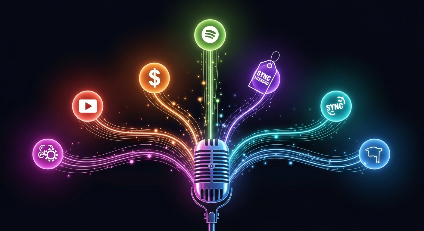 Visualizing diverse income streams for musicians and artists