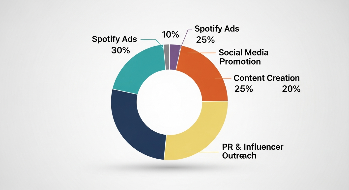 Music marketing budget allocation for indie artists