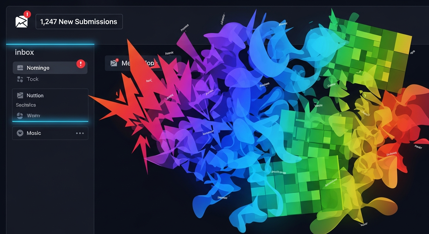 Music curator inbox with playlist submissions