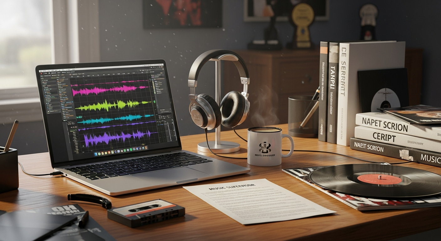 Music supervisor selecting music for sync licensing