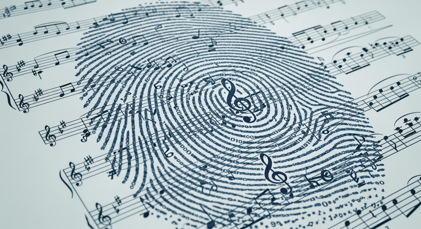 Digital fingerprint representing music metadata