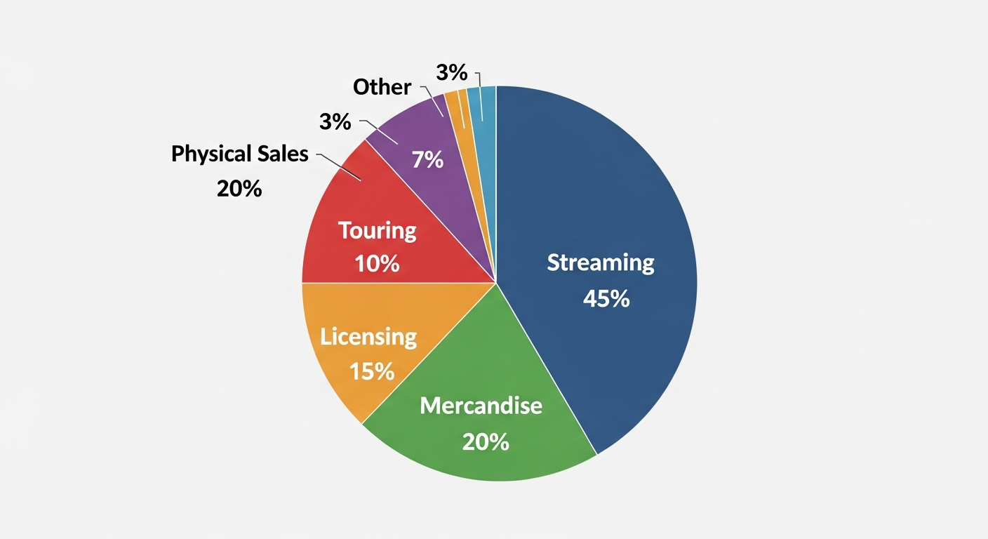 Diversified music revenue streams for independent artists