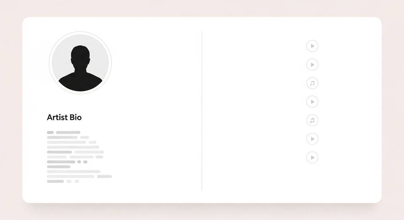 Visual representation of artist profile optimization crucial for music curator contact and independent artist promotion.