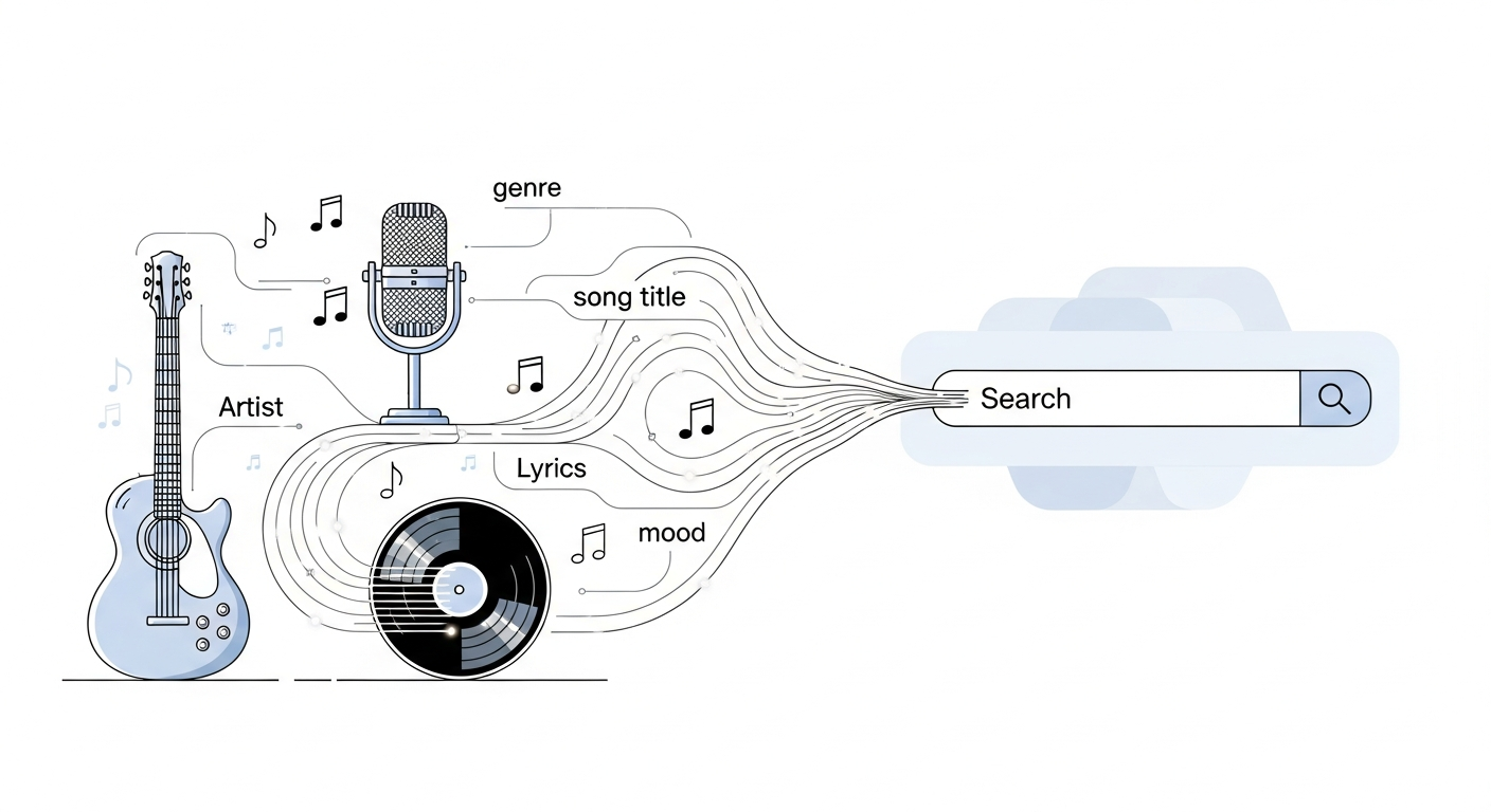 Structured data (Schema.org) explicitly labeling music information for Google search.
