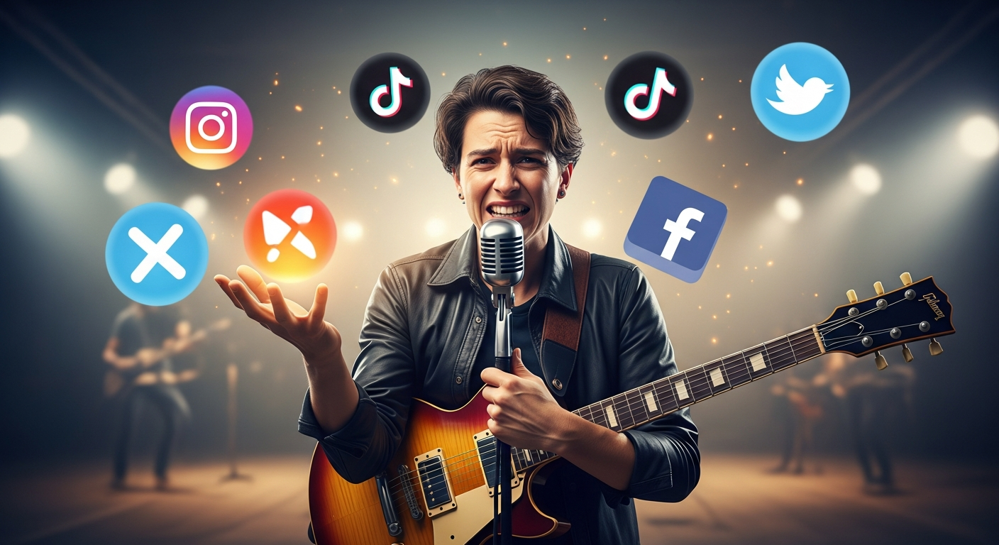 Musician overwhelmed by social media management