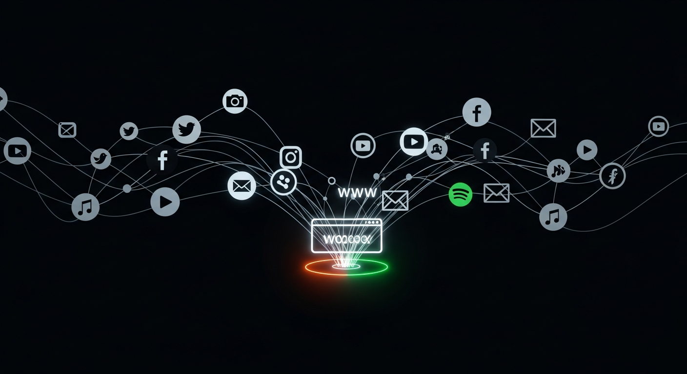 Central online hub for musicians: website as the core