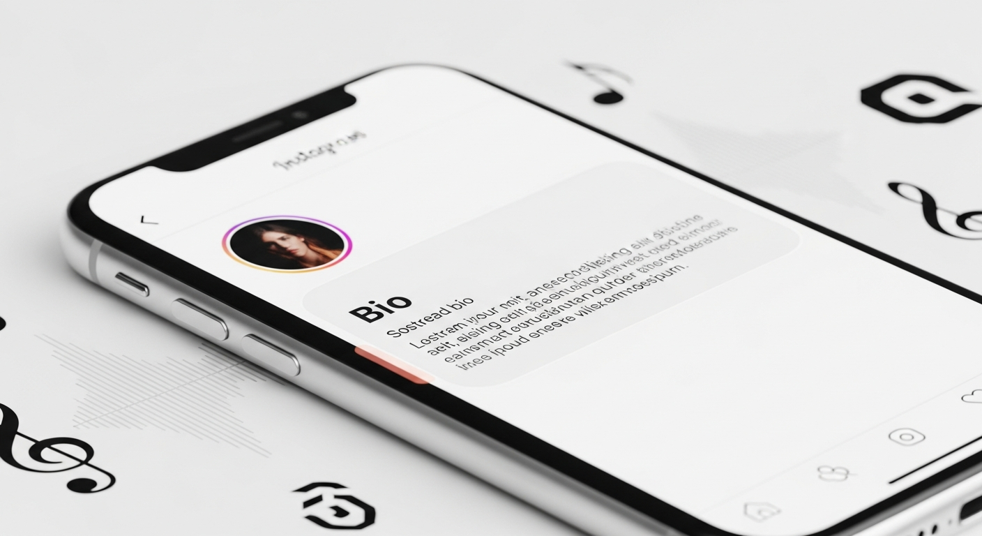 Optimized Instagram bio for musicians, showcasing essential elements for an artist's profile to attract and engage fans.