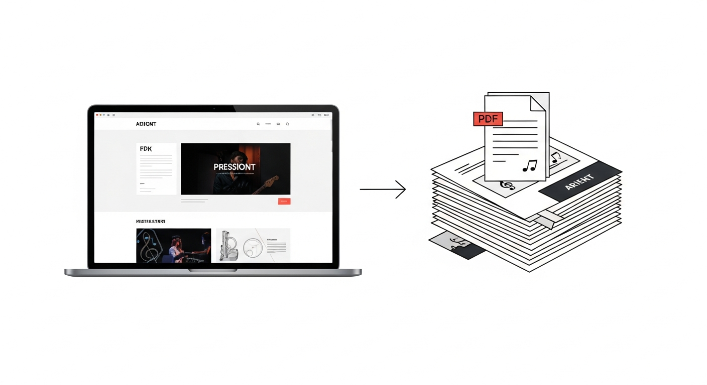 Independent artist transforming website content into a professional EPK for music marketing