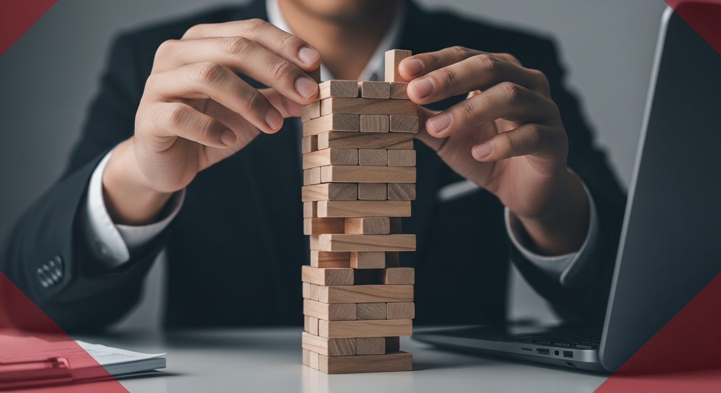 Metaphorical image of building blocks forming a strong structure, representing the process of establishing personal credibility and a public voice.