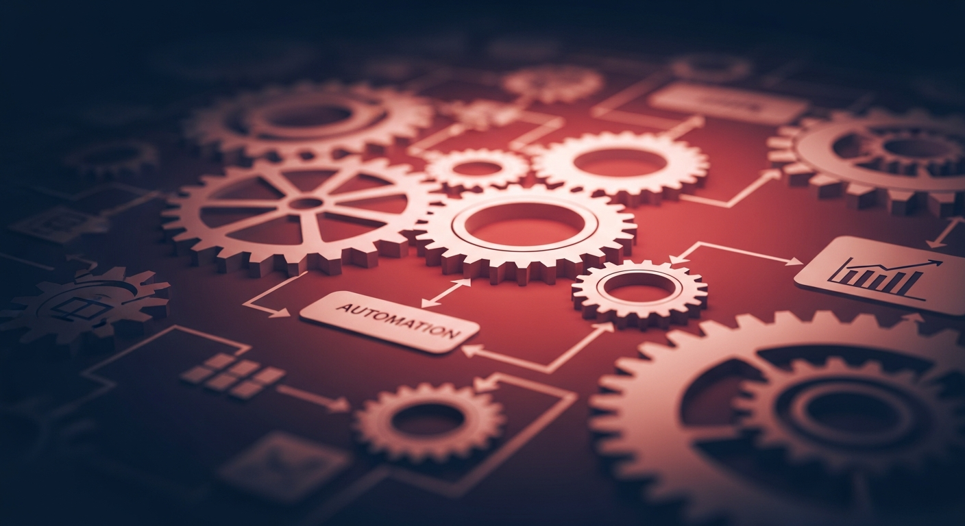 Interlocking gears symbolizing efficient systems and processes for scaling a service business.