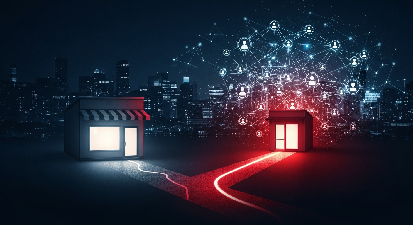 Small business struggling with online visibility in a busy digital marketplace.