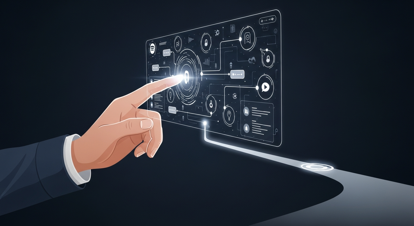 Independent artist interacting with the Spotify for Artists guide interface, illustrating the process of music promotion on Spotify and strategic release planning.