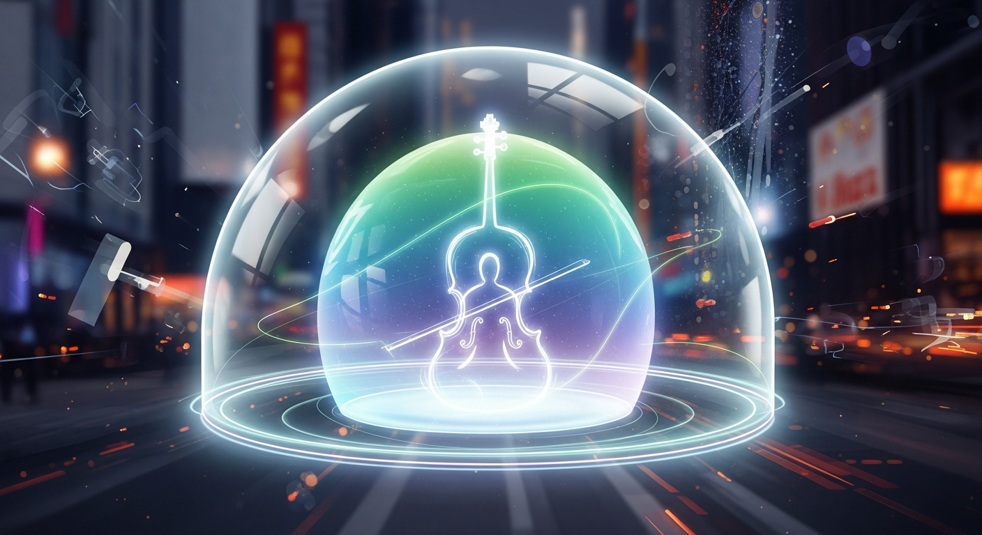 Conceptual image of an artist setting clear boundaries to prevent burnout and protect creative flow in a sustainable music career.