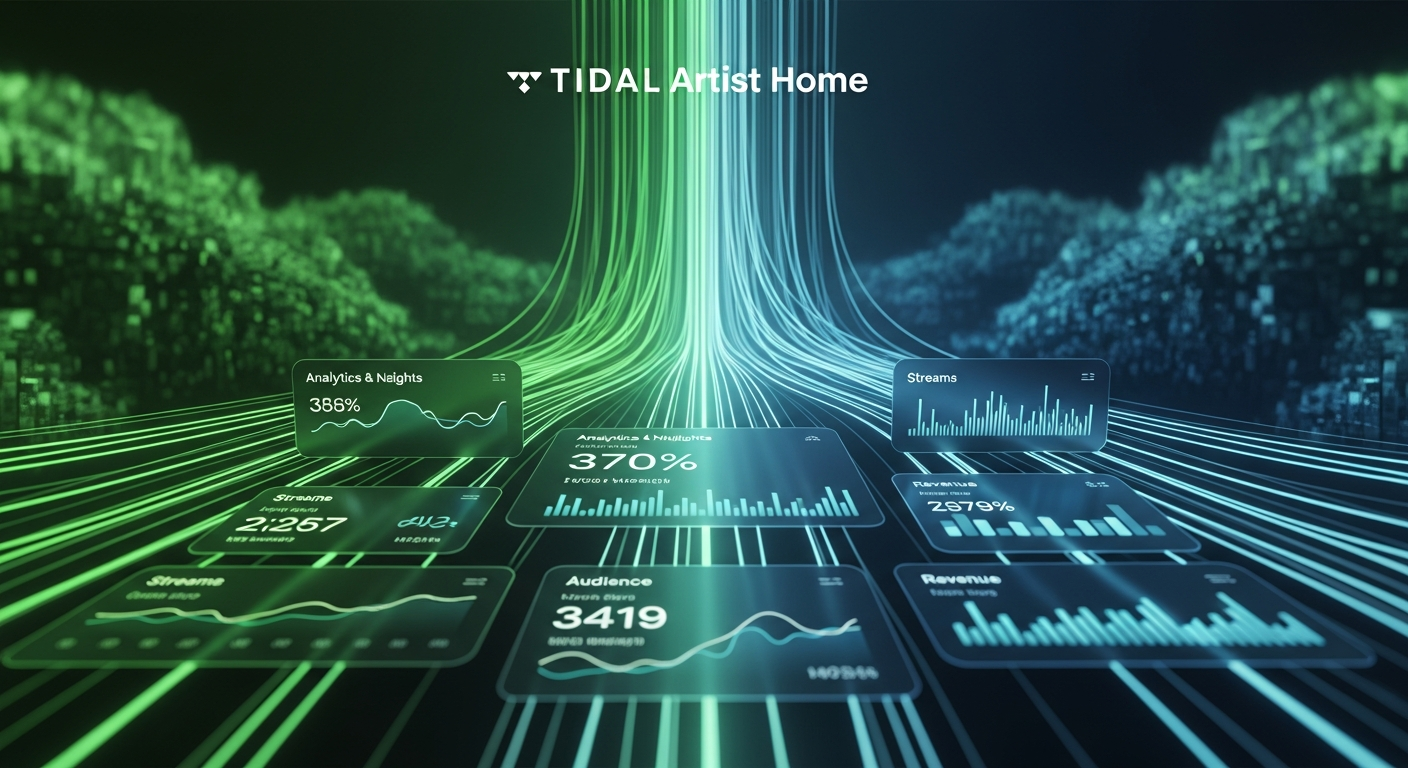 TIDAL Artist Home analytics dashboard