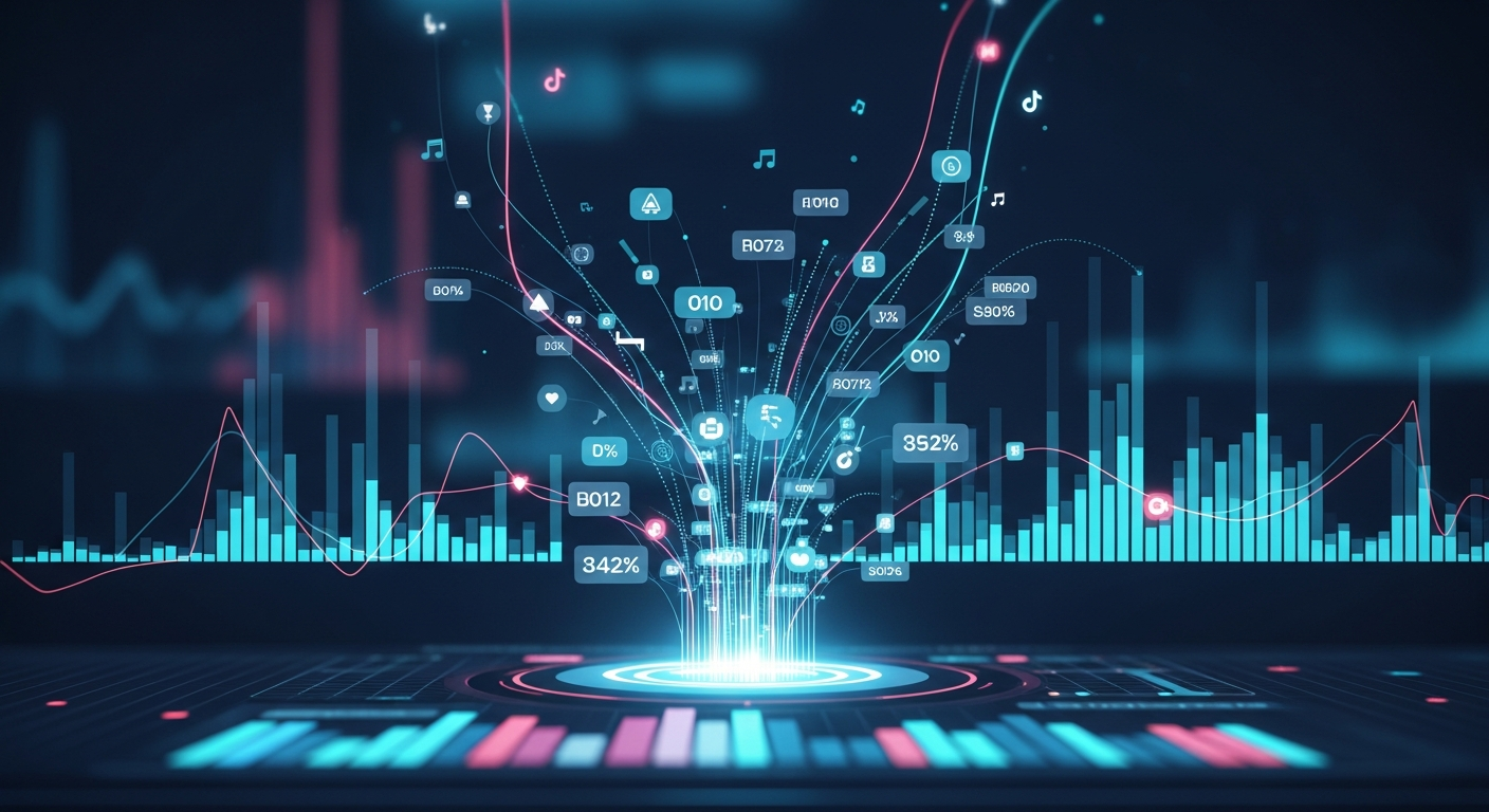 TikTok music analytics dashboard showing artist performance data and growth insights.