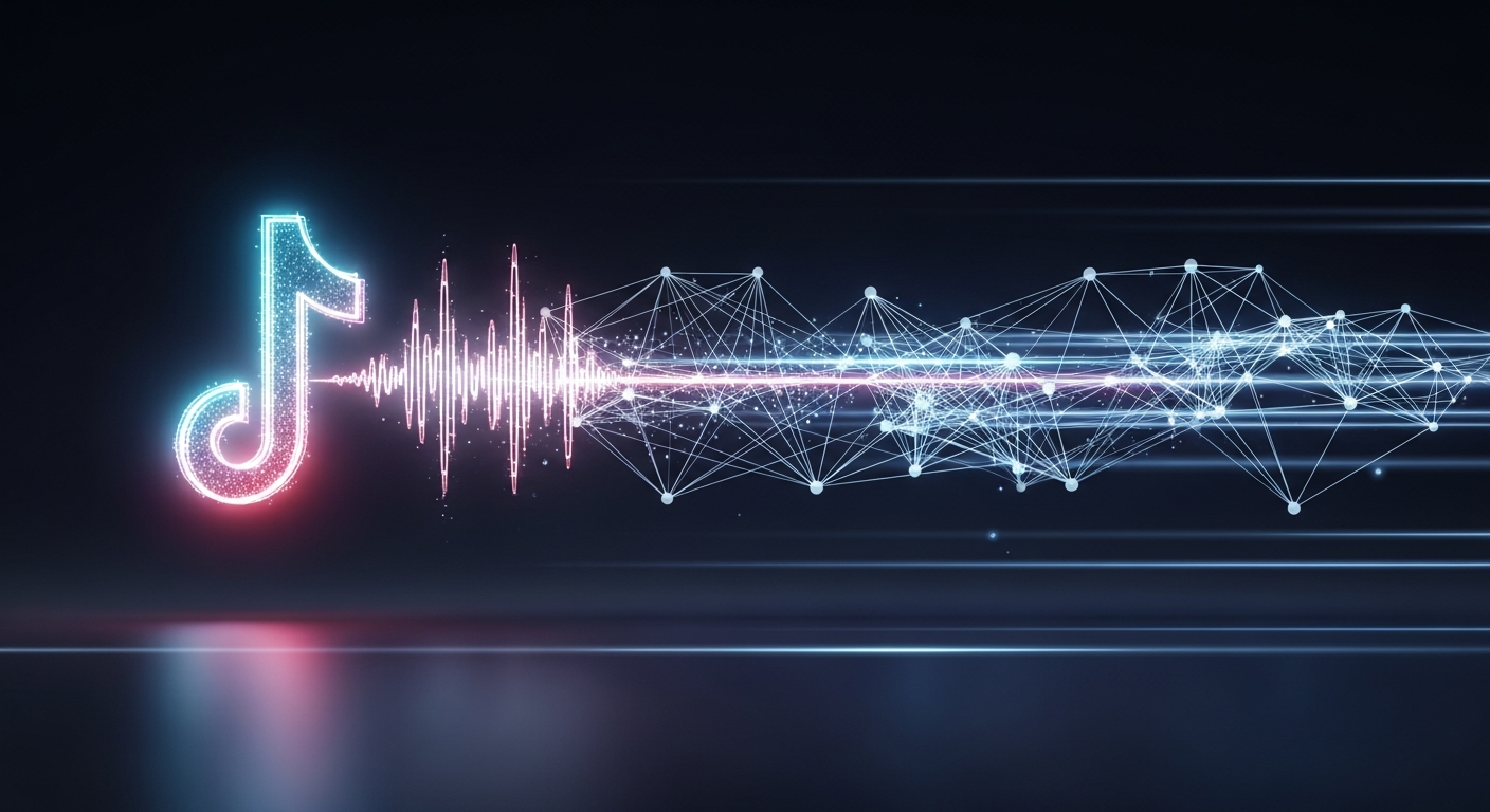 TikTok algorithm amplifying an independent artist's music, symbolizing increased visibility and music promotion through trending content.