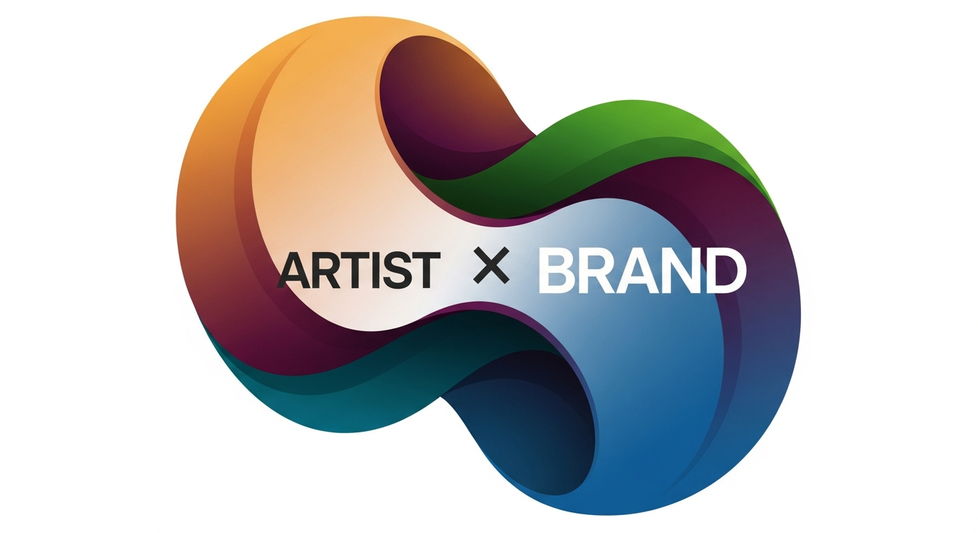 Visual representation of a mutually beneficial band sponsorship proposal and music brand partnership, showing value exchange.