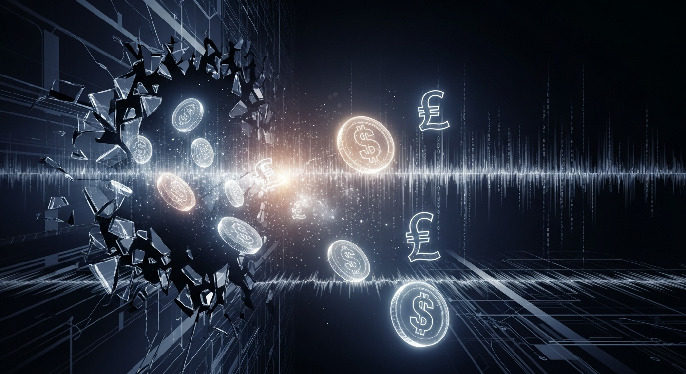 Conceptual image showing digital music royalties being lost or overlooked by independent artists.