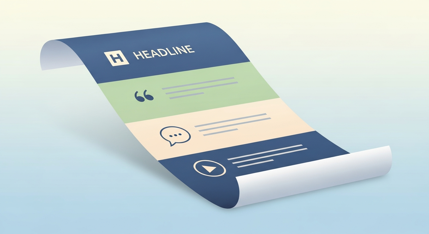 Visual guide to the key elements and structure of a well-written music press release.