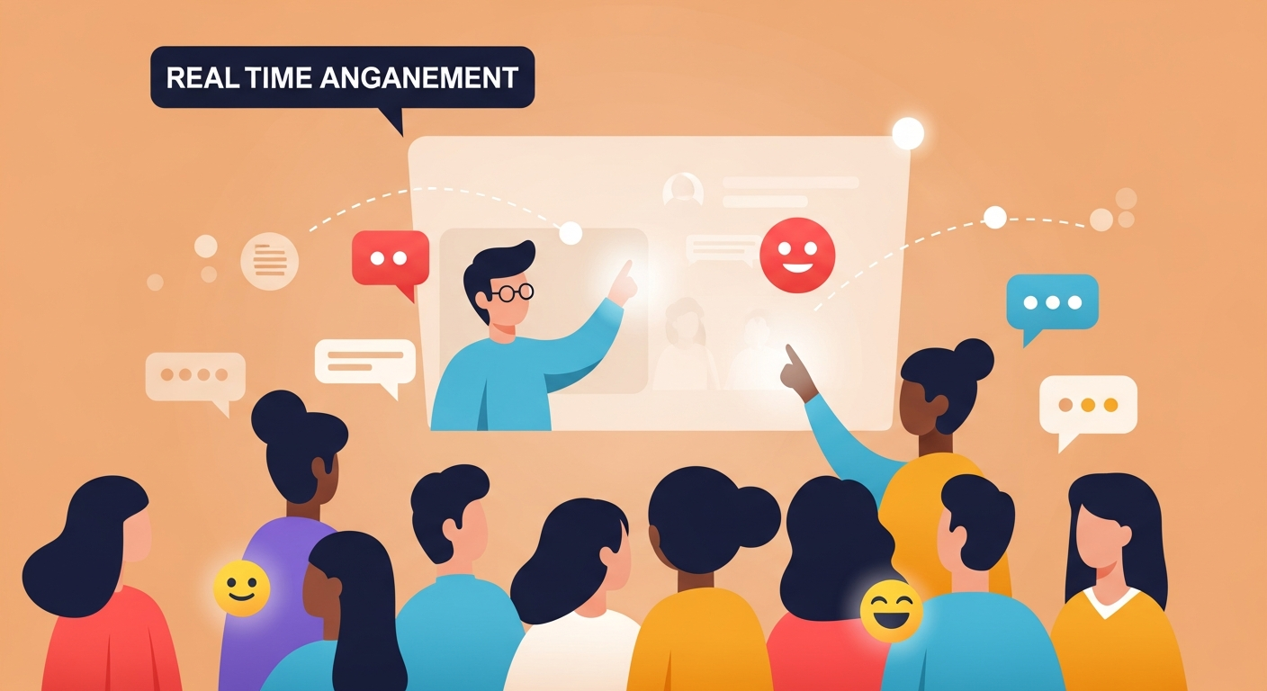Visualizing fan engagement and live chat during a YouTube Premiere, showing artists connecting with their audience.