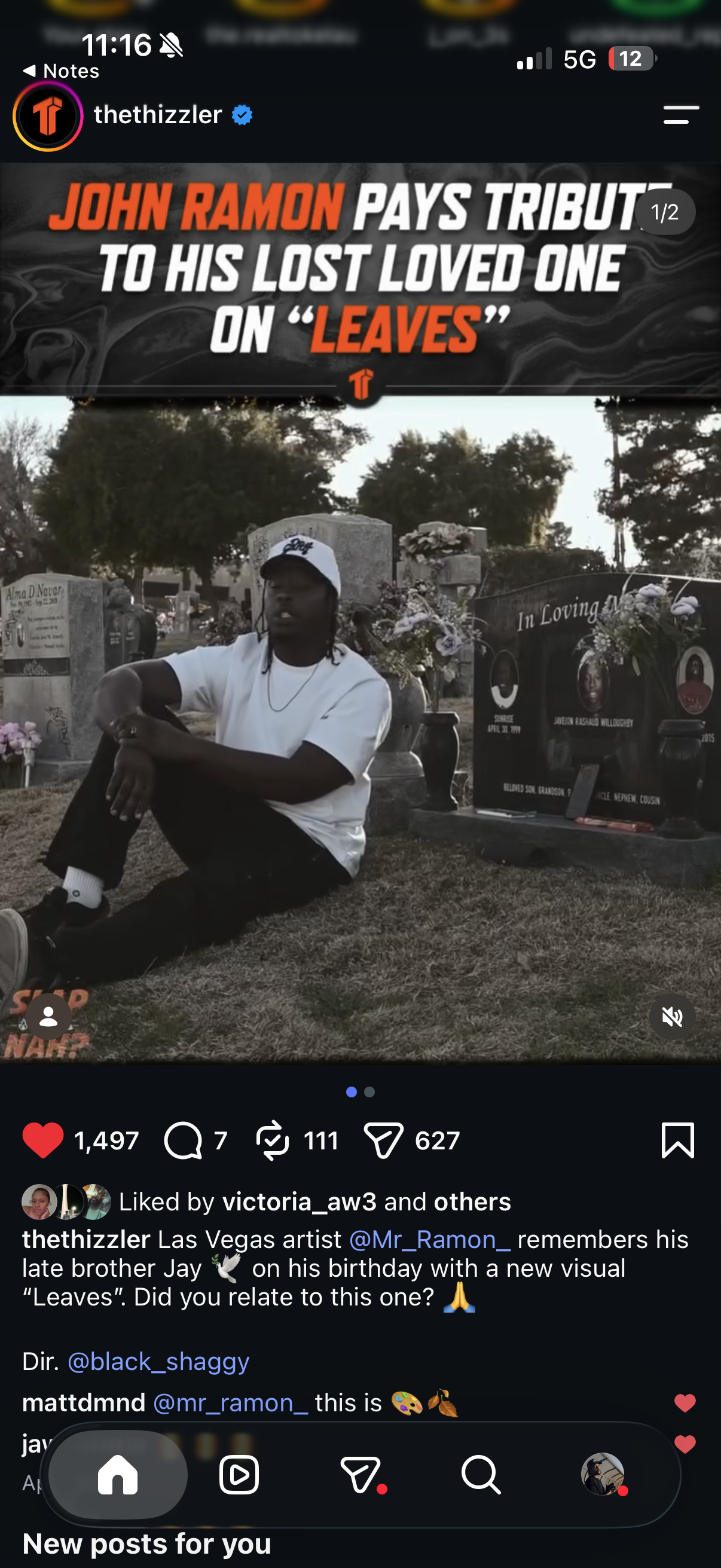 THIZZLER: John Ramon pays tribute to his lost loved one on “Leaves”